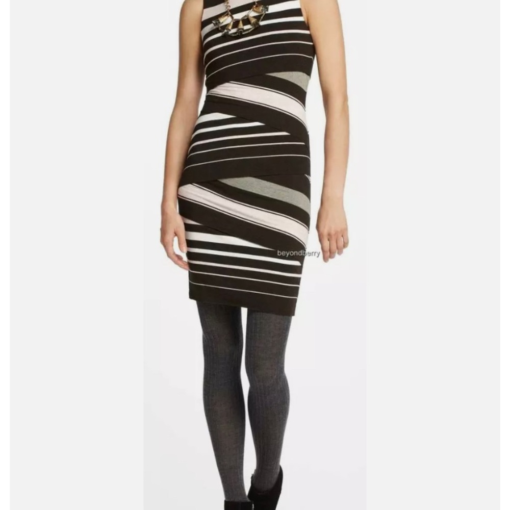 Anthropologie Column mini Dress by Bailey 44 Cap Sleeve  Size S Brown